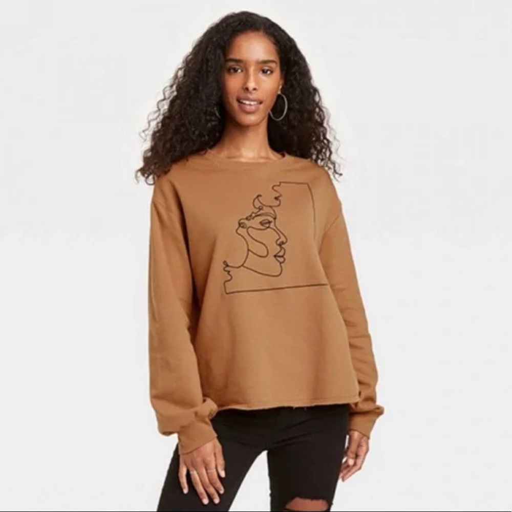 Target Black History Month Brown Embroidered Sweatshirt